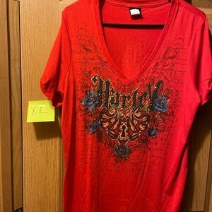 Harley Red Graphic T-Shirt